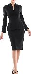 Women's Classic Black Skirt Suit